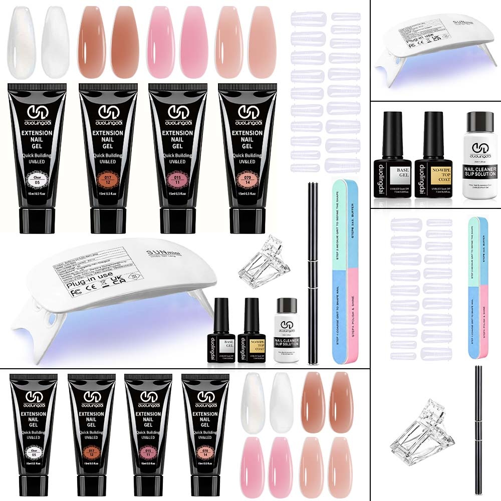 Nail Art Ombre - DOULINGDAI Set de Gel para Extensión