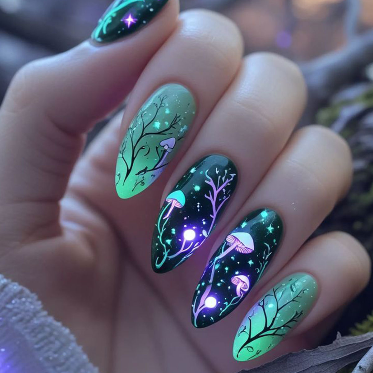 Nail Art Press On - Prensa de almendras en uñas, uñas