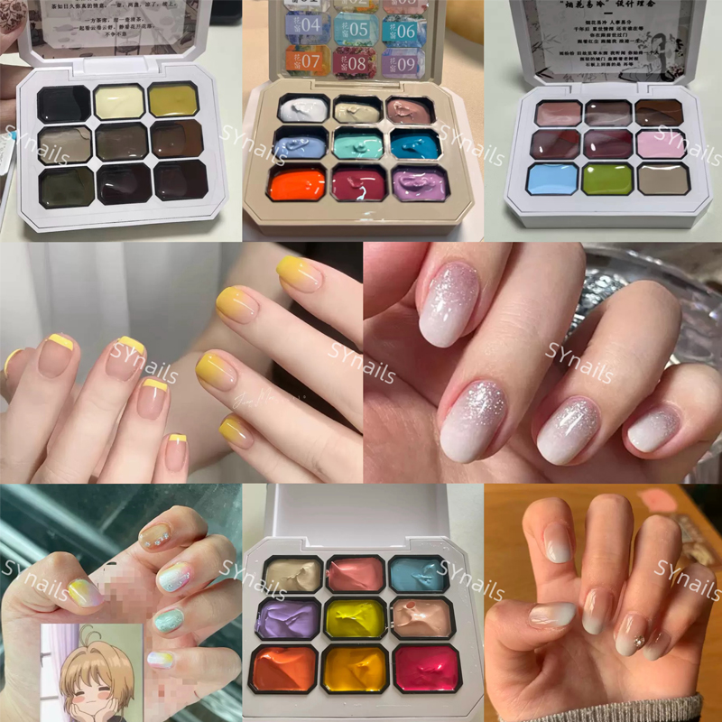 Nail Art Ombre - Gel de pintura sin limpieza de