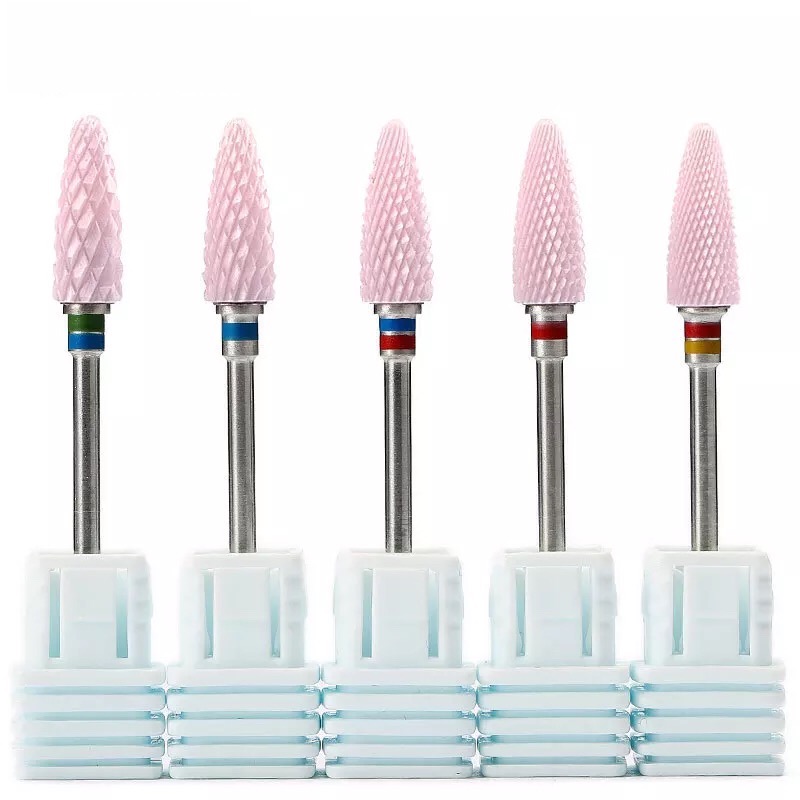 Fresas de cerámica rosadas par - Nail Drill Machine reseña y precio