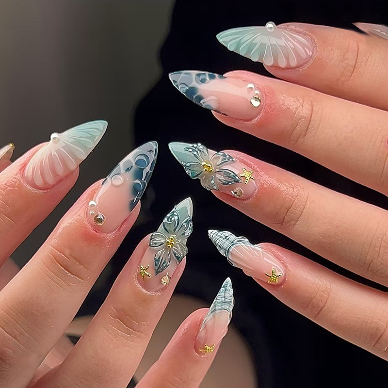 24 Uds. Conjuntos de uñas post - Nail Art Press On reseña y precio