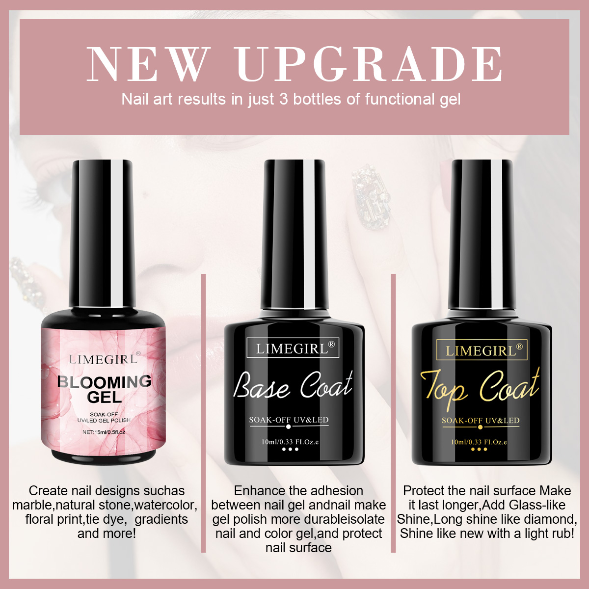 LIMEGIRL-Kit de Gel multifunci - Nail Art Ombre reseña y precio