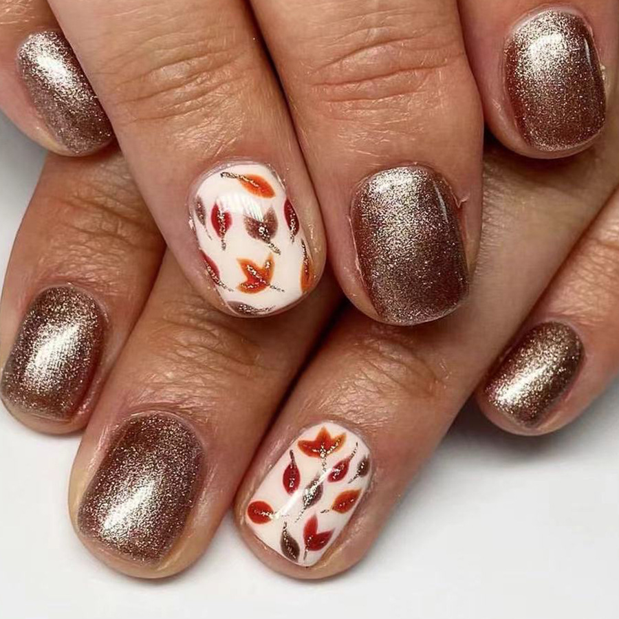 24 Uñas Postizas Acrílicas con - Nail Art Orange reseña y precio