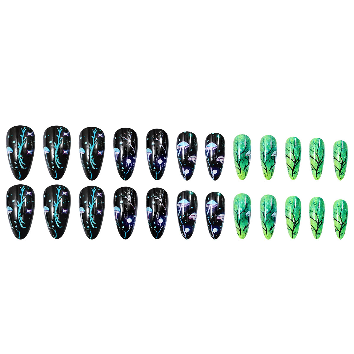 Prensa de almendras en uñas, u - Nail Art Press On reseña y precio