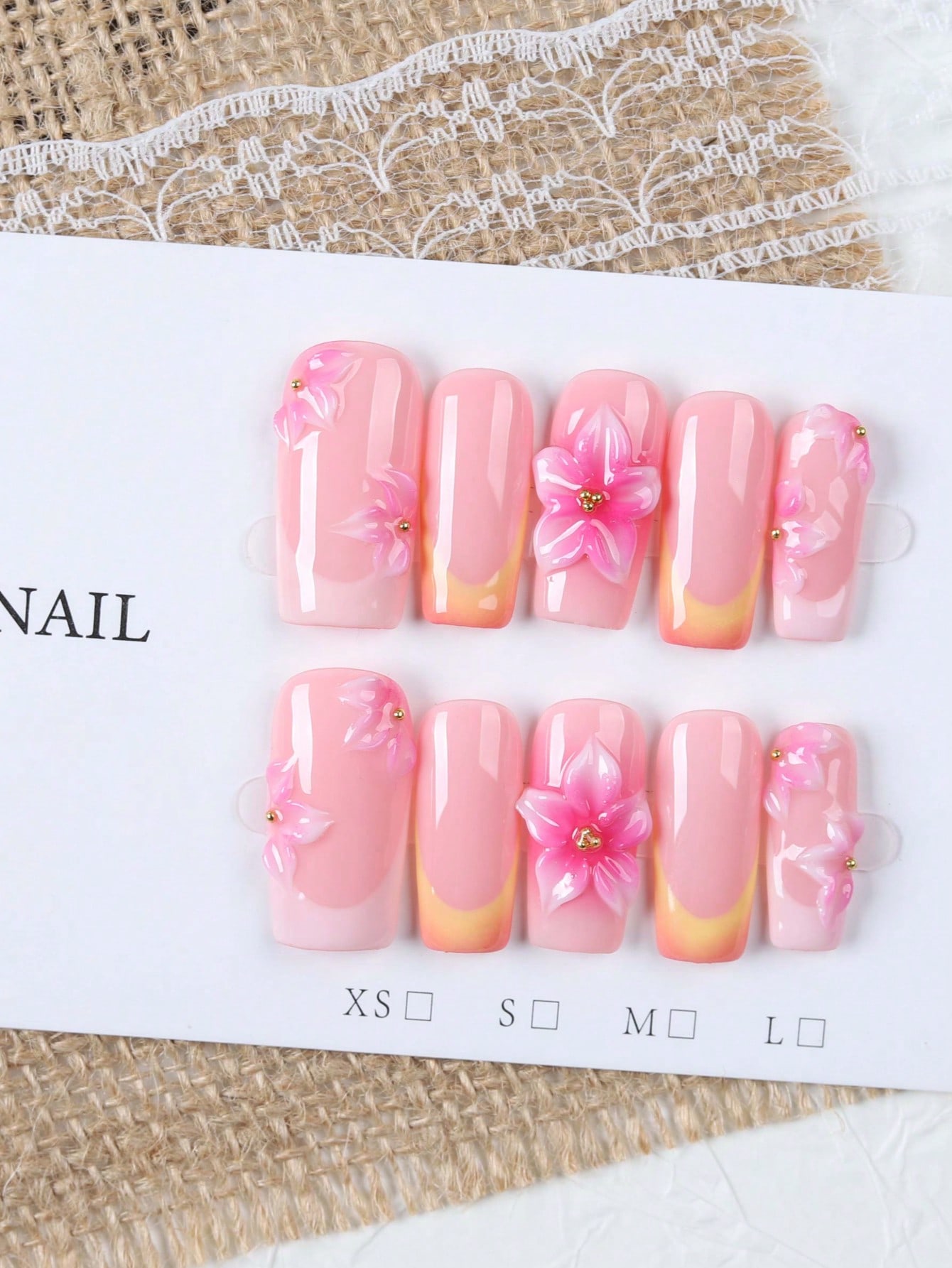 10 piezas de uñas postizas de  - Nail Art Orange reseña y precio