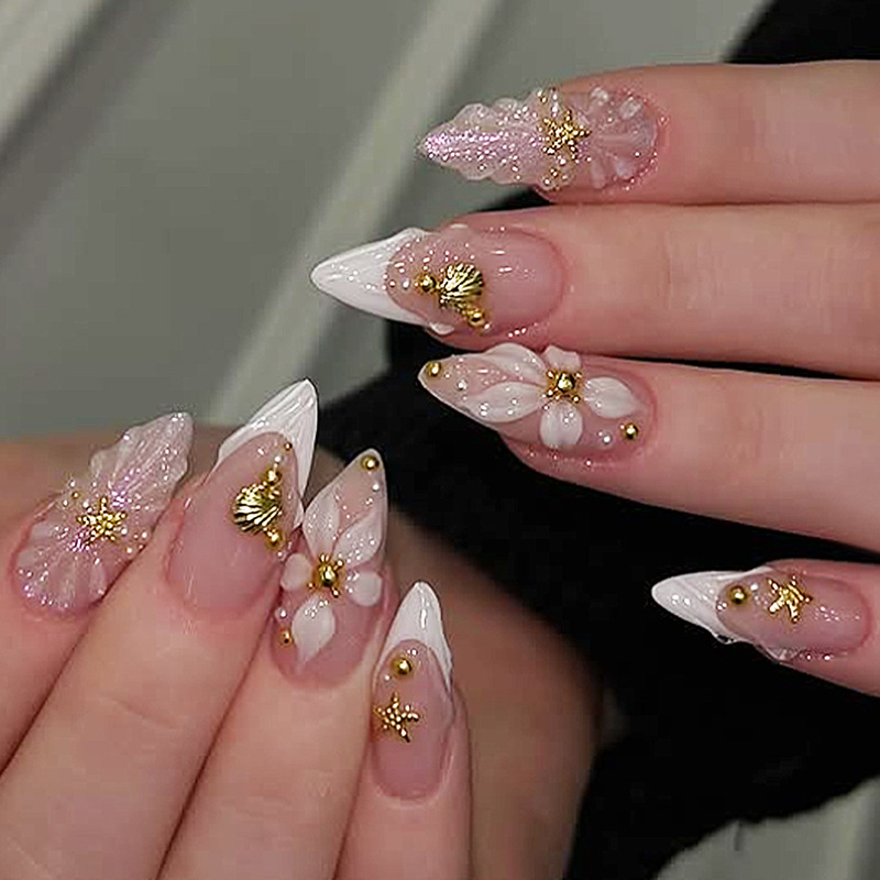 24 Uñas Postizas de Almendra c - Nail Art Pink reseña y precio
