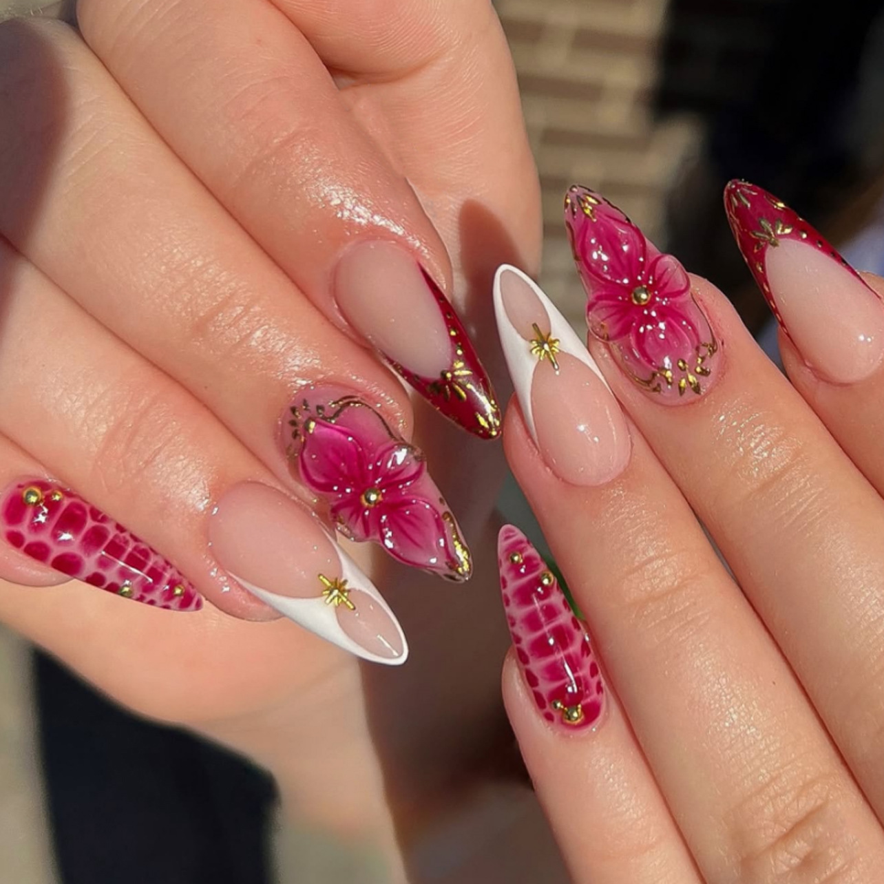 24 Uñas Postizas de Almendra c - Nail Art Pink reseña y precio