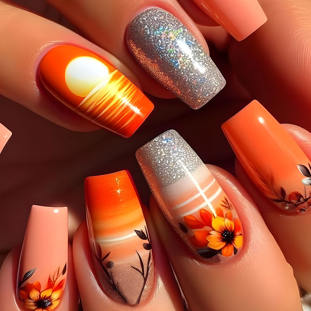 24 Uds. De uñas postizas de at - Nail Art Press On reseña y precio