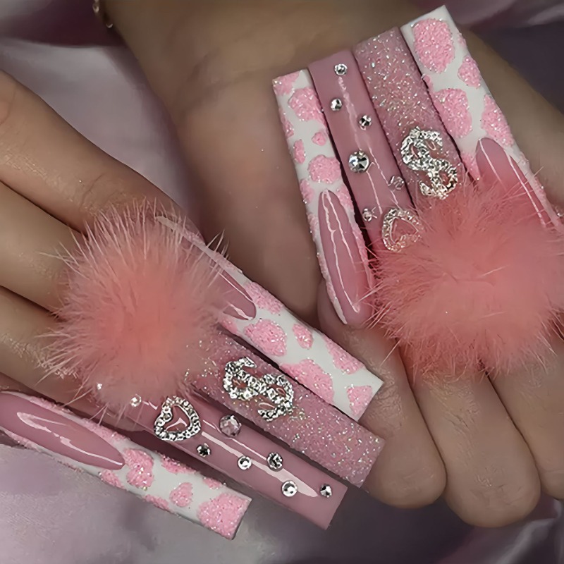 Uñas postizas cuadradas Extra  - Nail Art Press On reseña y precio