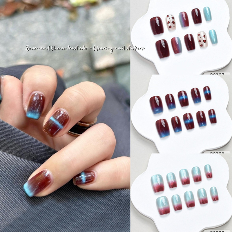 10 Uds Otoño Invierno nuevo es - Nail Art Press On reseña y precio