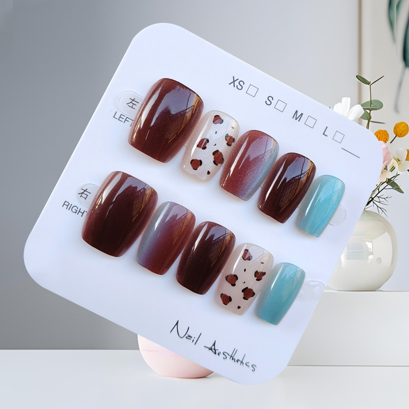 10 Uds Otoño Invierno nuevo es - Nail Art Press On reseña y precio